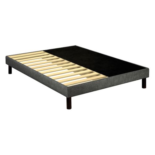 Sommier Déco Tapissier Unic Gris 120x190