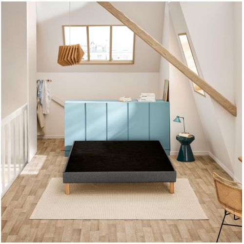 Sommier Déco Tapissier Unic Gris 90x200