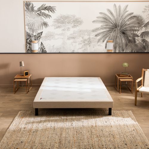 Sommier Confort Ferme Nature Chenillé Lin 80x190