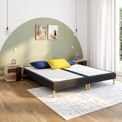 Sommier gris 2x90x200 cm BULTEX MOELLEUX