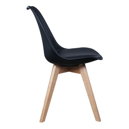 Lot De 2 Chaises Scandinaves Noires - Medaline