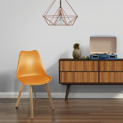 Lot De 2 Chaises Scandinaves Jaunes - Medaline