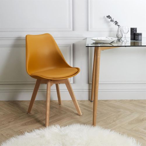 Lot De 2 Chaises Scandinaves Jaunes - Medaline