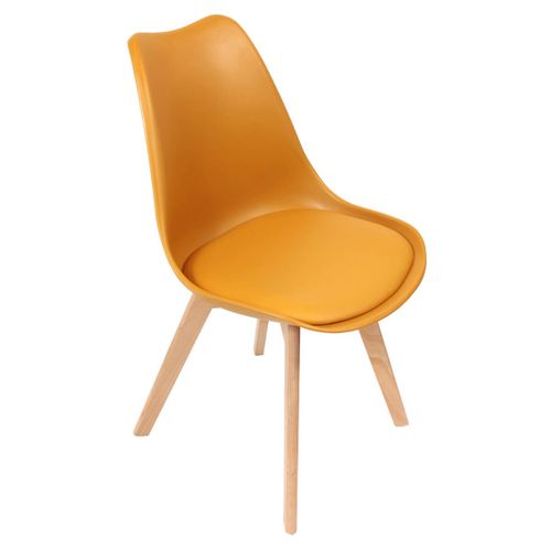 Lot De 2 Chaises Scandinaves Jaunes - Medaline