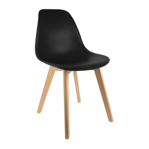 Lot De 4 Chaises Scandinaves Noires - Melya