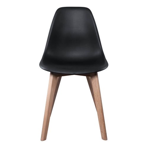 Lot De 4 Chaises Scandinaves Noires - Melya