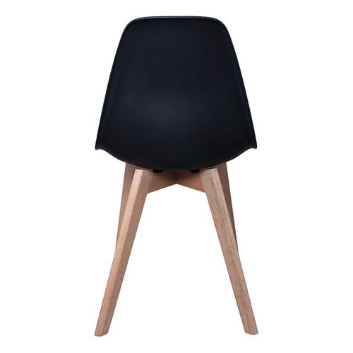 Lot De 4 Chaises Scandinaves Noires - Melya