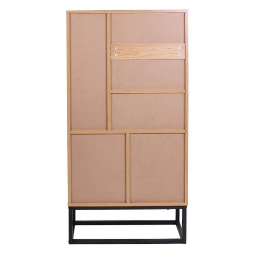 Bibliothèque Aspect Bois Et Pieds Métal - Abril