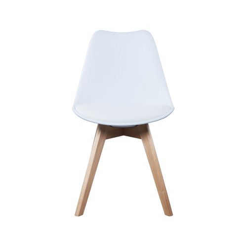 Lot De 4 Chaises Scandinaves Blanches - Medaline