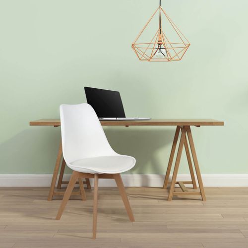 Lot De 4 Chaises Scandinaves Blanches - Medaline