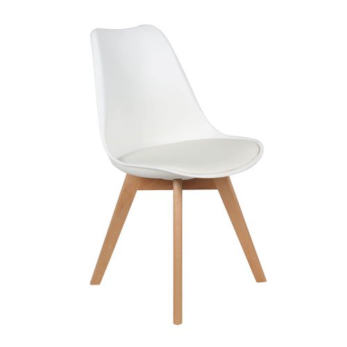 Lot De 4 Chaises Scandinaves Blanches - Medaline
