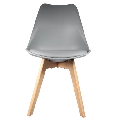 Lot De 6 Chaises Scandinaves Grises - Medaline