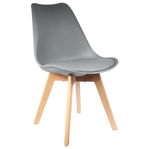 Lot De 6 Chaises Scandinaves Grises - Medaline