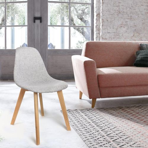 Lot De 2 Chaises Avec Maille Grise - Stygn