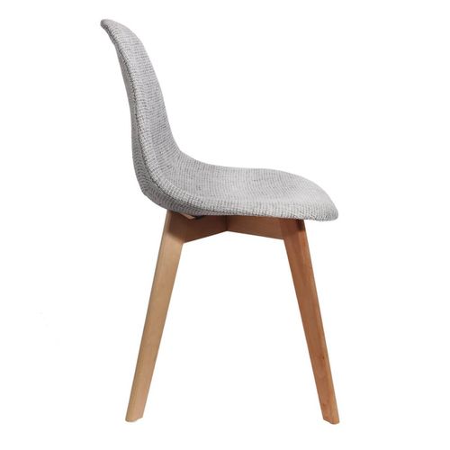 Lot De 2 Chaises Avec Maille Grise - Stygn