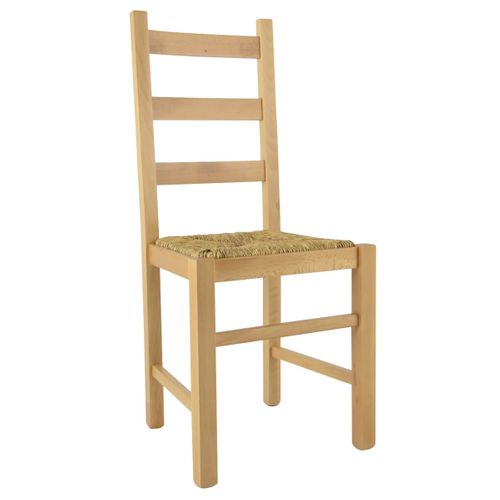 Lot De 2 Chaises Naturelles Et Assises En Paille - Orta