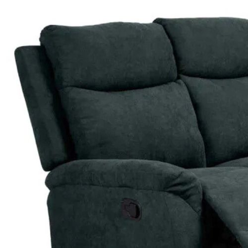 Canapé Relax Manuel 3 Places Tissu Gris Foncé - Sacramento