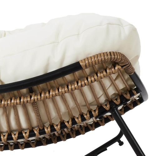 Fauteuil à Bascule Blanc Avec Assise Capitonnée - Merida