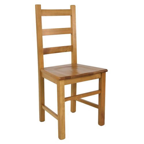 Lot De 6 Chaises Teinté Chêne Et Assises En Bois - Orta