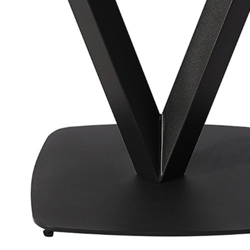 Table D'appoint Aspect Céramique Grise Pied Central V - Karu