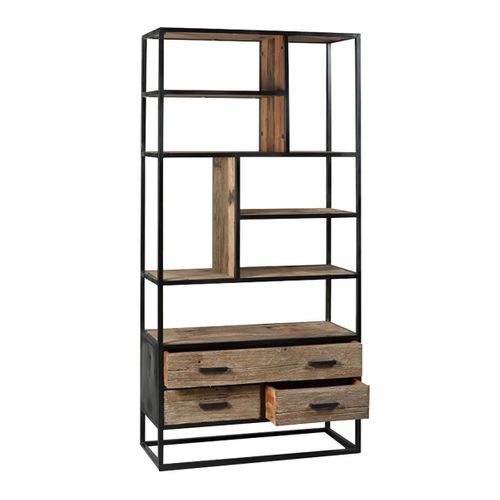 Etagère 3 Tiroirs En Teck Recyclé Et Métal - Tanetoa