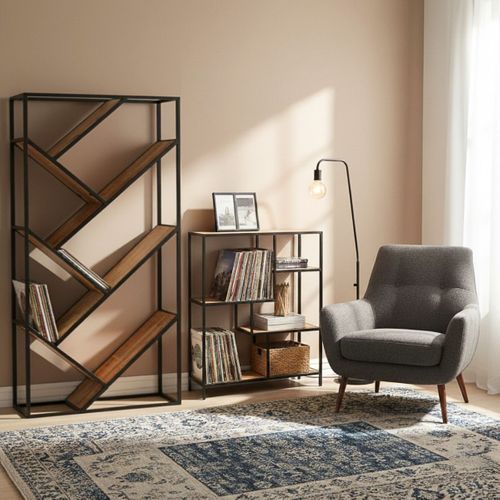 Etagère En Manguier Massif Tablettes En Diagonale - Varua