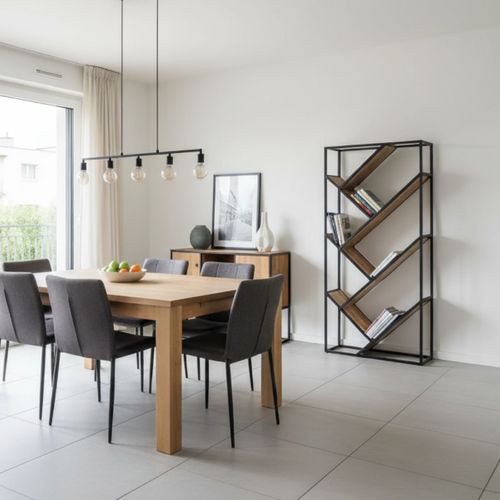 Etagère En Manguier Massif Tablettes En Diagonale - Varua