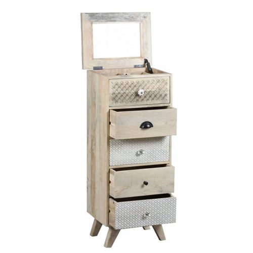 Chiffonnier 5 Tiroirs En Manguier Massif Clair - Tromso