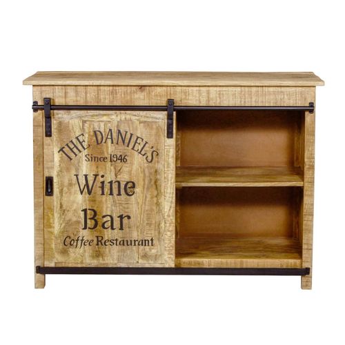 Meuble De Rangement En Manguier Motif "wine Bar" - Poppy