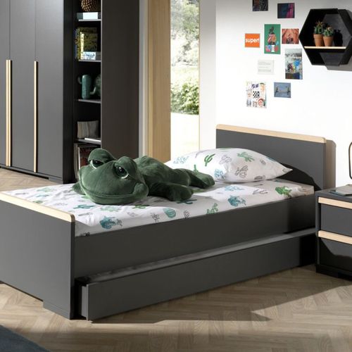 Tiroir Pour Lit 90x200cm Anthracite - Nash Dark