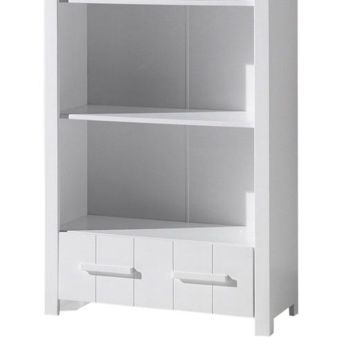 Bibliothèque 1 Tiroir Laqué Blanc - Gaston