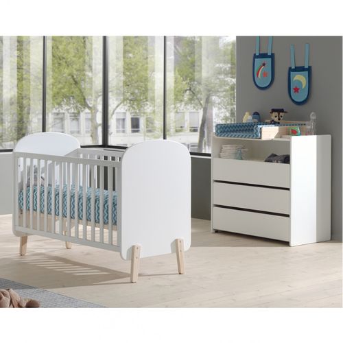 Lit Bébé 60x120cm + Pack Commode - Bodhi White