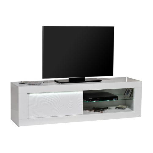 Ensemble Salon Complet Laqué Blanc Et LEDs - Dayton White