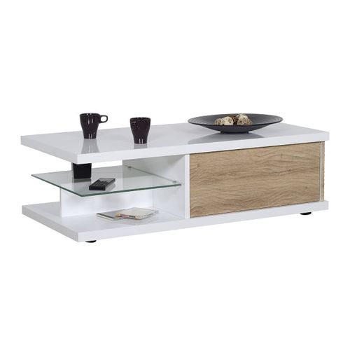 Ensemble Salon Complet Effet Chêne Et LEDs - Dayton Oak