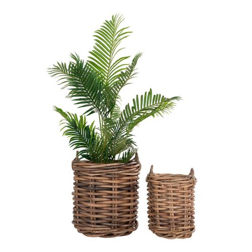 Lot De 2 Panières En Rotin Naturel Avec Anses - Pinas