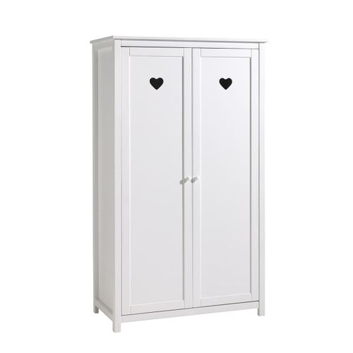 Chambre Avec Lit à Baldaquin 90x200cm + Sommier + Armoire 2p - Milady