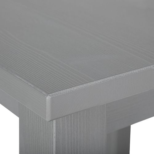 Table D'appoint Carrée Bois Massif Vernis Gris - Flix