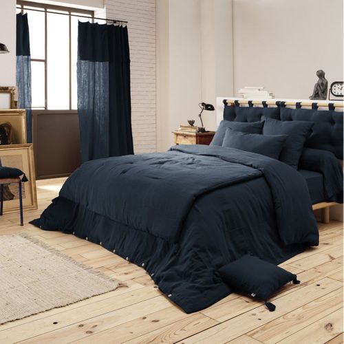 Taie De Traversin 43x185cm Gaze De Coton Minuit - Ourea