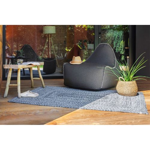 Tapis 120x170cm Pet Recyclé Toucher Laine Poivre Et Sel - Corvia