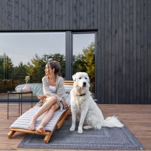 Tapis 120x170cm Pet Recyclé Toucher Laine Poivre Et Sel - Corvia