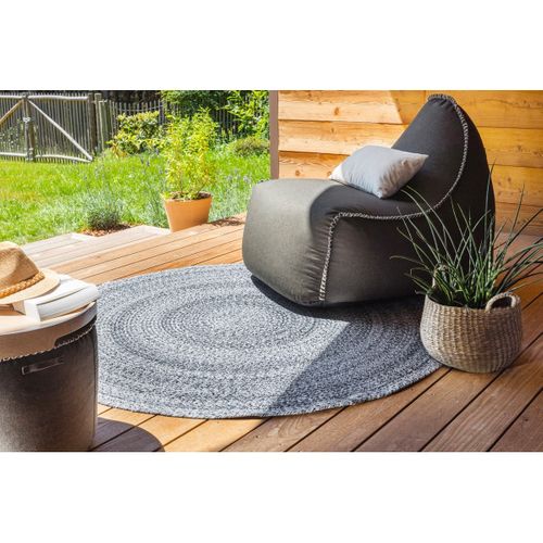 Tapis 160 cm Pet Recyclé Toucher Laine Poivre Et Sel - Corvia