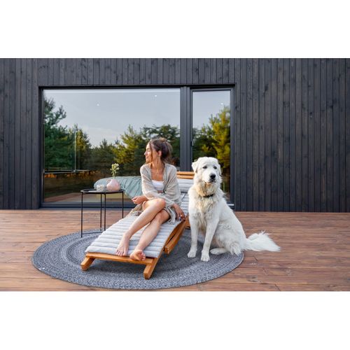 Tapis 160 cm Pet Recyclé Toucher Laine Poivre Et Sel - Corvia