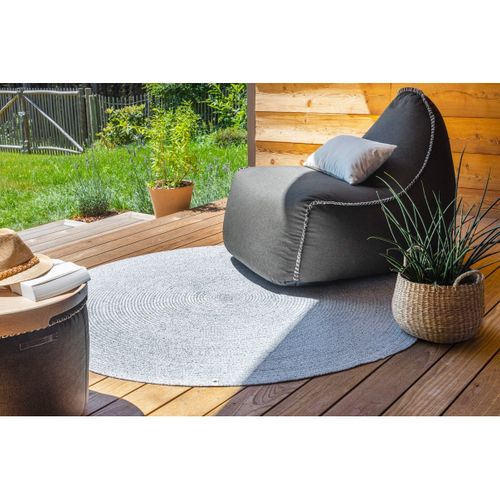 Tapis 160 cm Pet Recyclé Toucher Laine Gris Cendré - Corvia