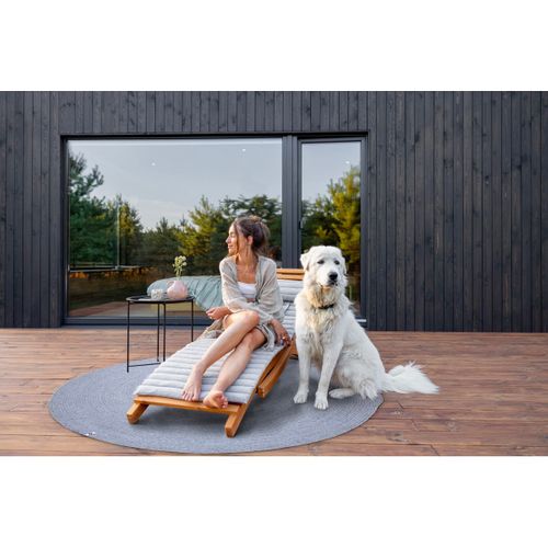 Tapis 160 cm Pet Recyclé Toucher Laine Gris Cendré - Corvia