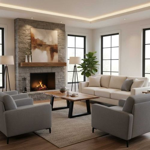 Table Basse 120cm Acacia Massif Et Métal Noir - Volska