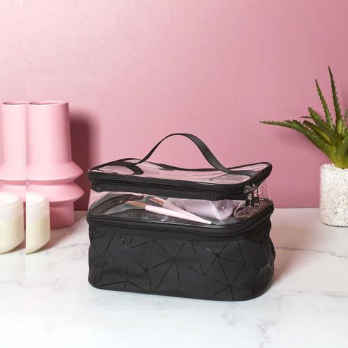 Trousse De Toilette 2 Niveaux Noire - Clara