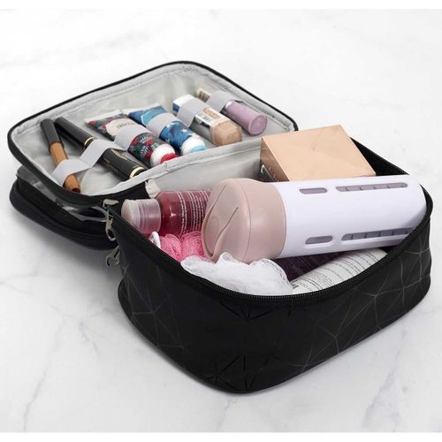 Trousse De Toilette 2 Niveaux Noire - Clara