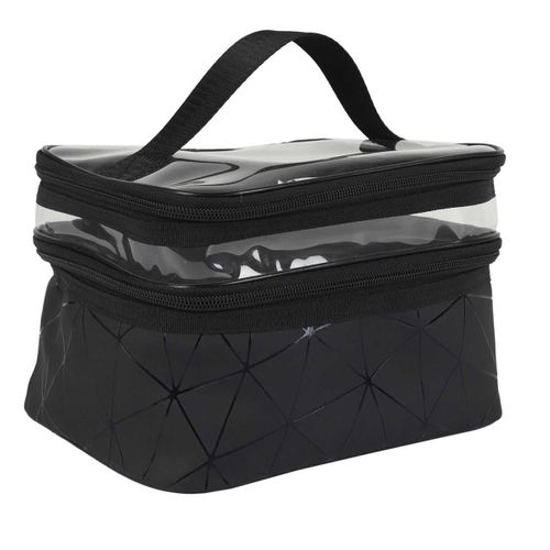 Trousse De Toilette 2 Niveaux Noire - Clara