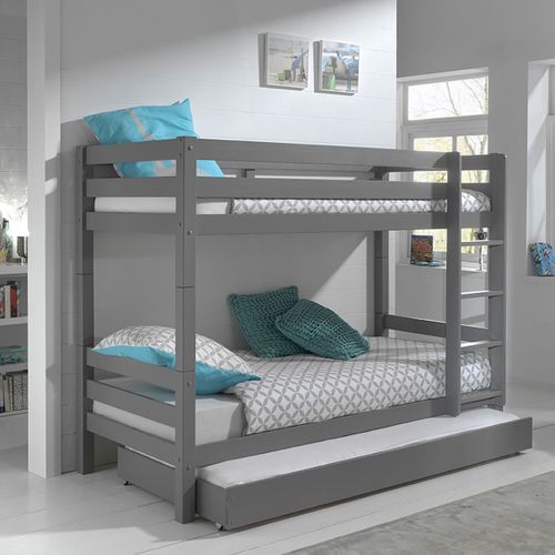 Tiroir De Lit Gigogne Gris Pour Lits Superposés 2 Places - Martin