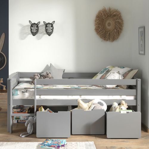 Lot 3 Tiroirs De Lit Gris Pour Lit Surélevé - Sleepy